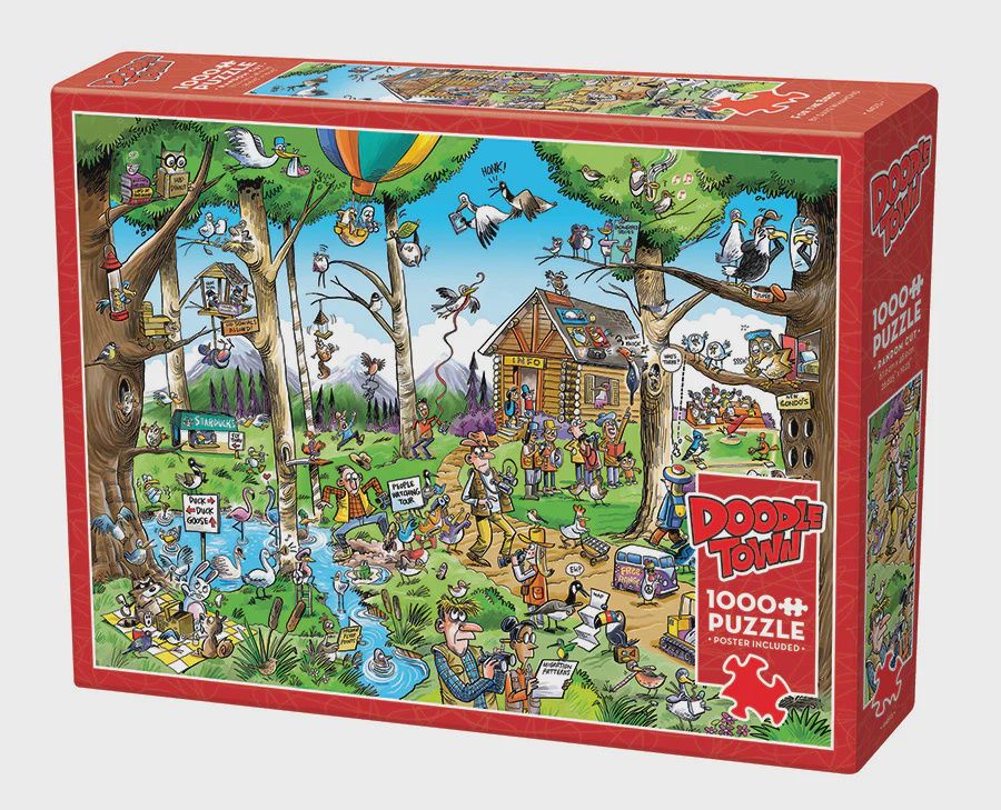 Puzzle: Doodletown: Birdwatcher's Paradise (1000 pieces)