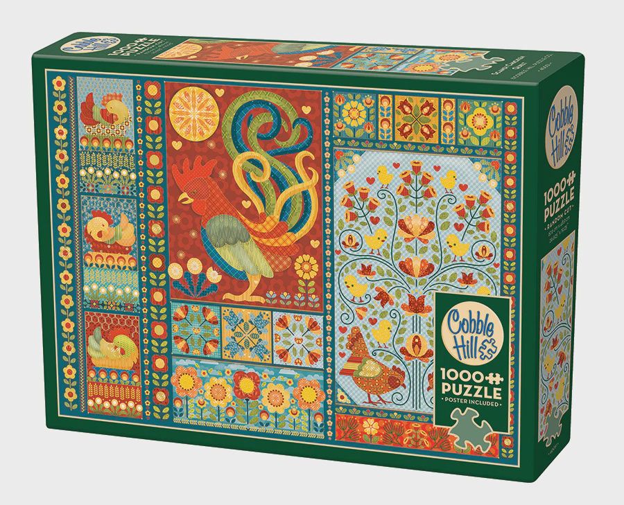 Puzzle: Scandi Chicken Quilt (1000 pieces)