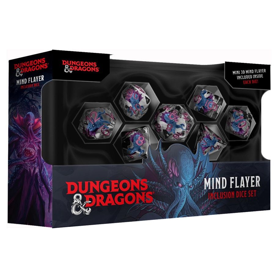 D&amp;D Monsters: Resin Inclusion Dice Set: Mind Flayers