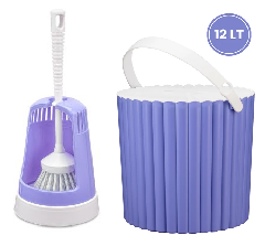 Seau muti usage et brosse wc