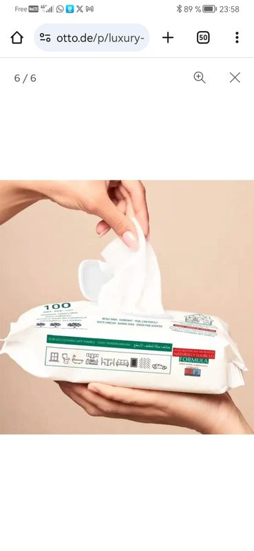 Lot 5 paquets Lingettes désinfectantes et nettoyantes multi-surfaces (500 pcs)