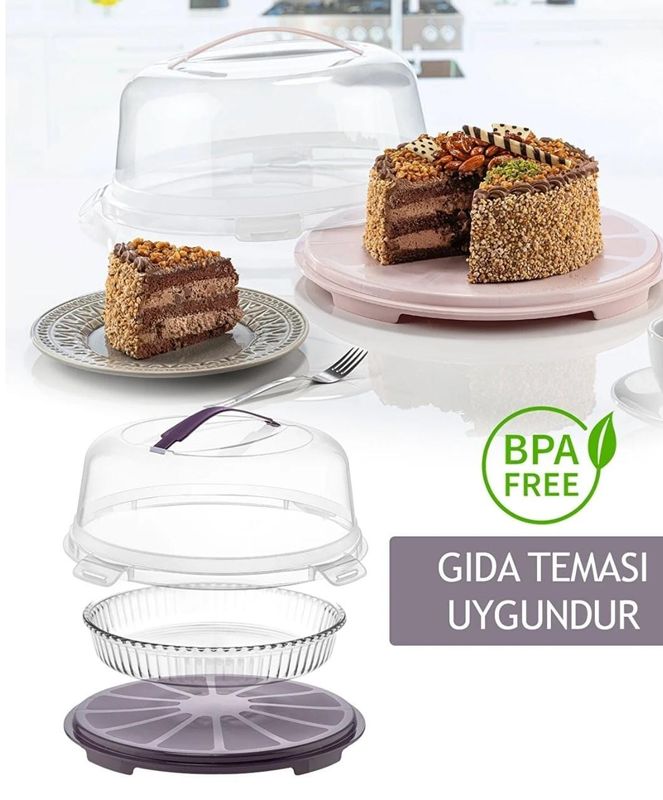 Boite à gâteaux et pâtisseries avec poignée