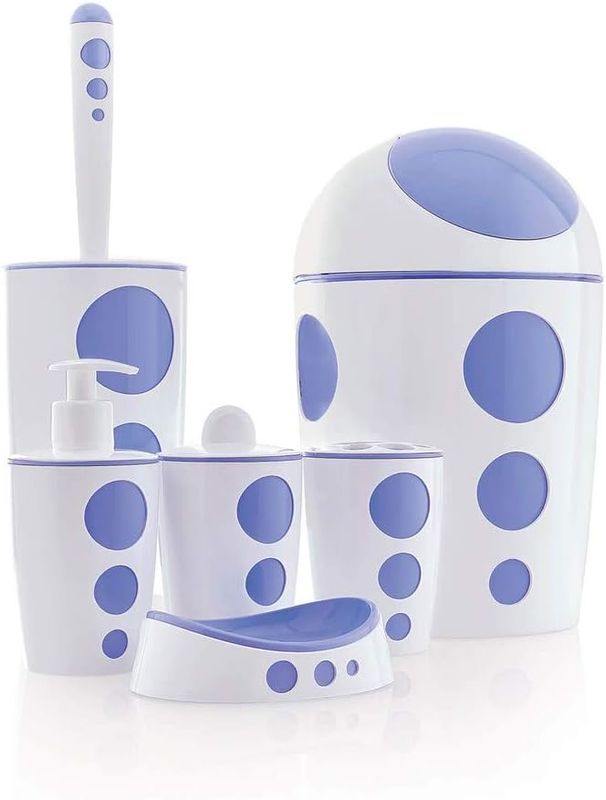 Ensemble de kit salle de bain 6 pcs-  couleur blue