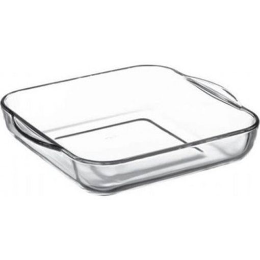 Pasabahce 59024 Borcam Plat à four carré en verre sans couvercle  32 x 28 cm 3,2 l