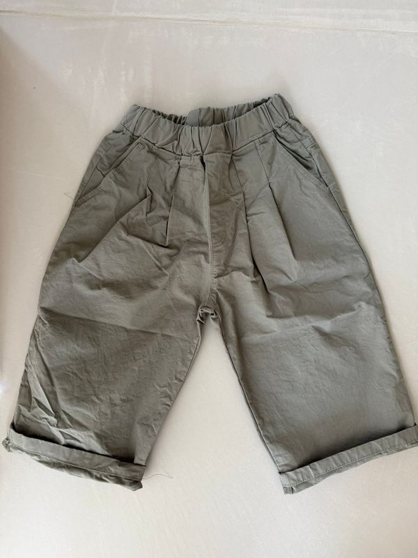 Cotton Two Tuck Wide Pants