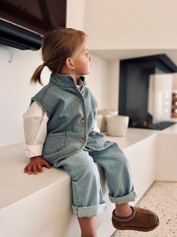 Denim jasje zonder mouwen Lie