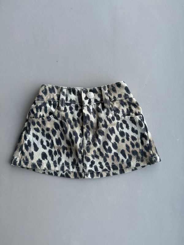 Leopard Simple Mini Skirt