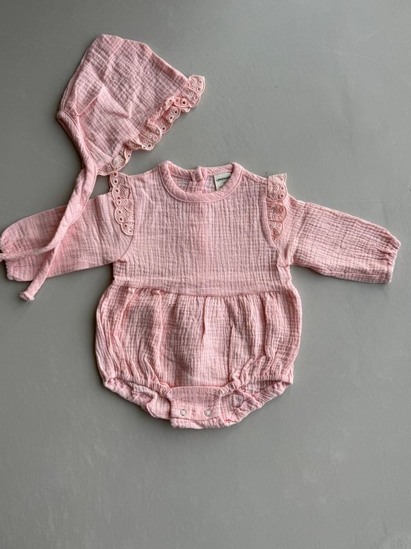 Milk Bonnet Suit