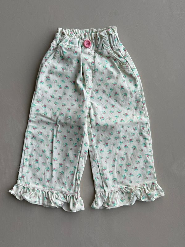Flower Frill Pants