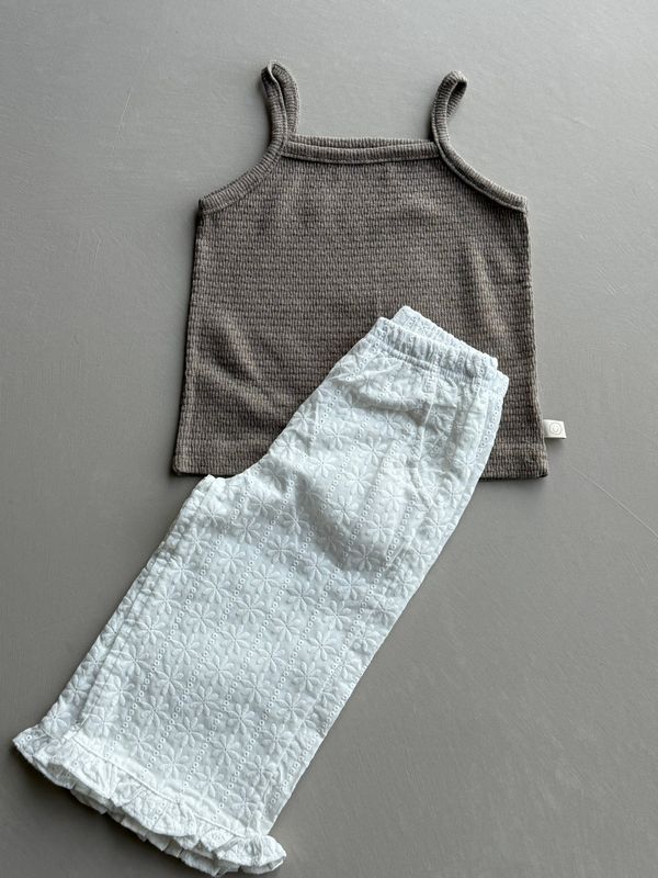 pointelle tank tee