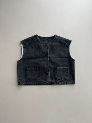 Black Denim Vest