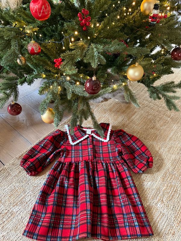 Kerstjurk Sweet check one-piece