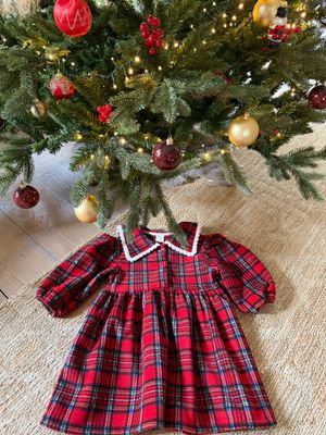 Kerstjurk Sweet check one-piece