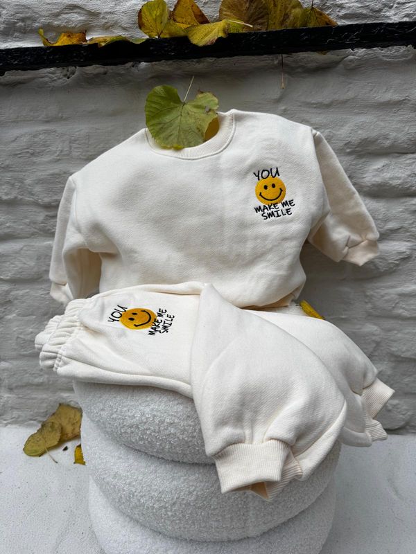 Smile Fleece Top bottom Set