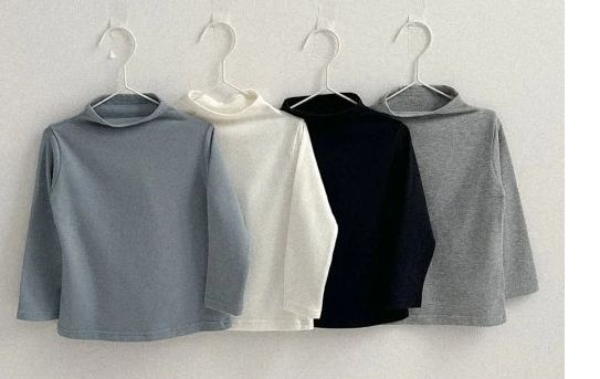 Peach warm mock neck tee