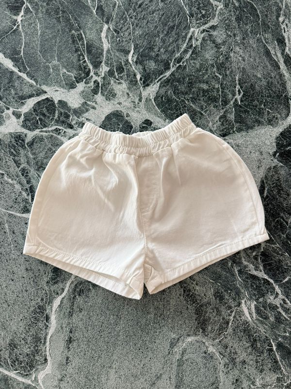Kids White Cotton Pants