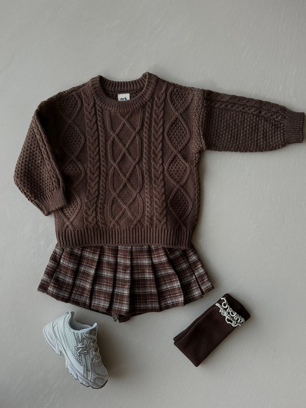 Pleated Skirt Pants