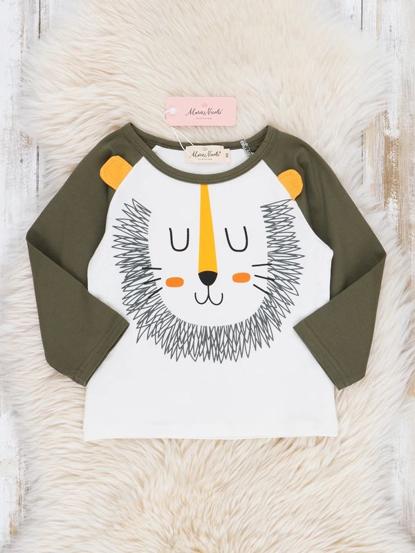 Green Little Lion Raglan Shirt