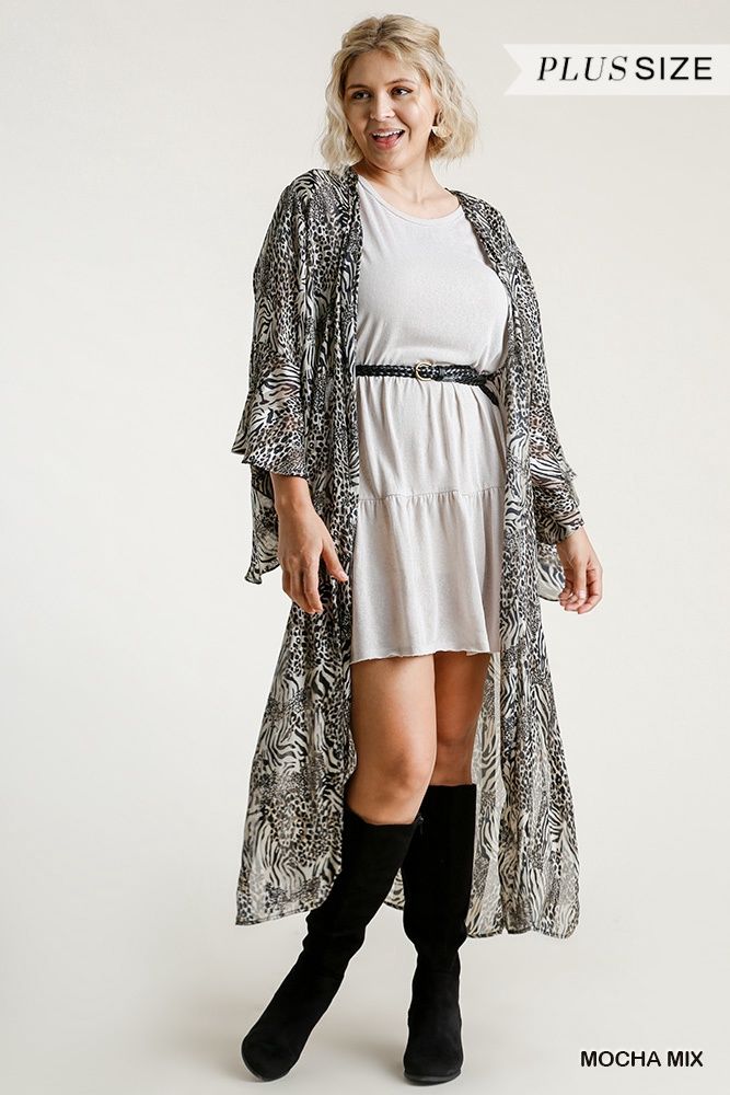 Animal Print Kimono