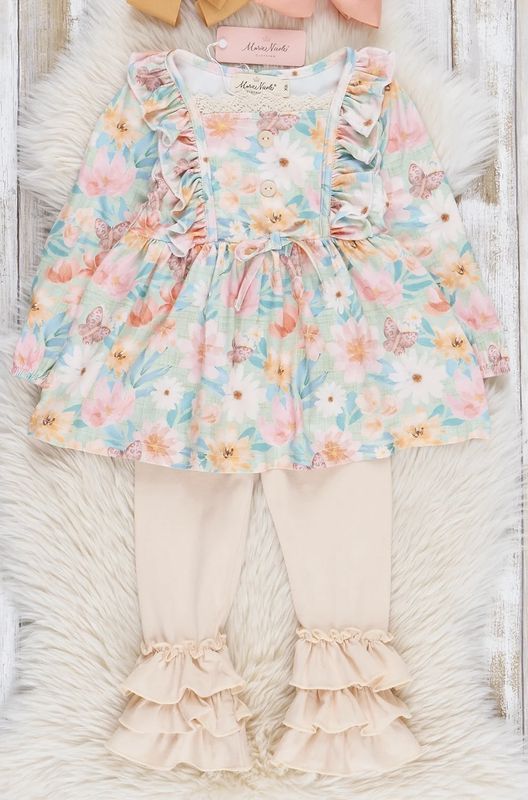 Sweet Butterfly Garden Ruffle Outfit