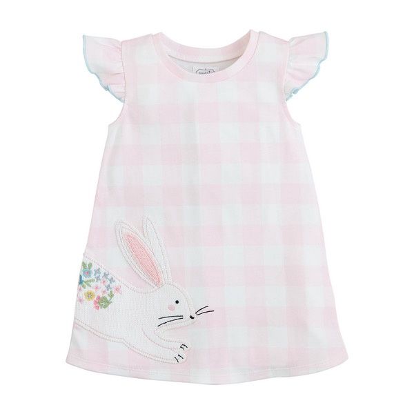 Pink Checked Bunny Dress
