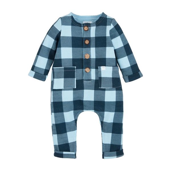 Navy/Blue Check Baby Bodysuit