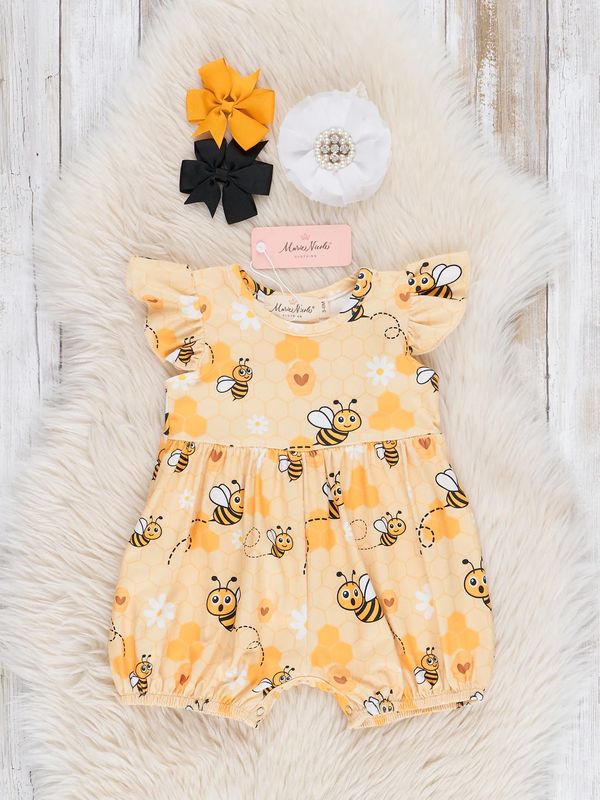 Yellow Busy Bees Romper