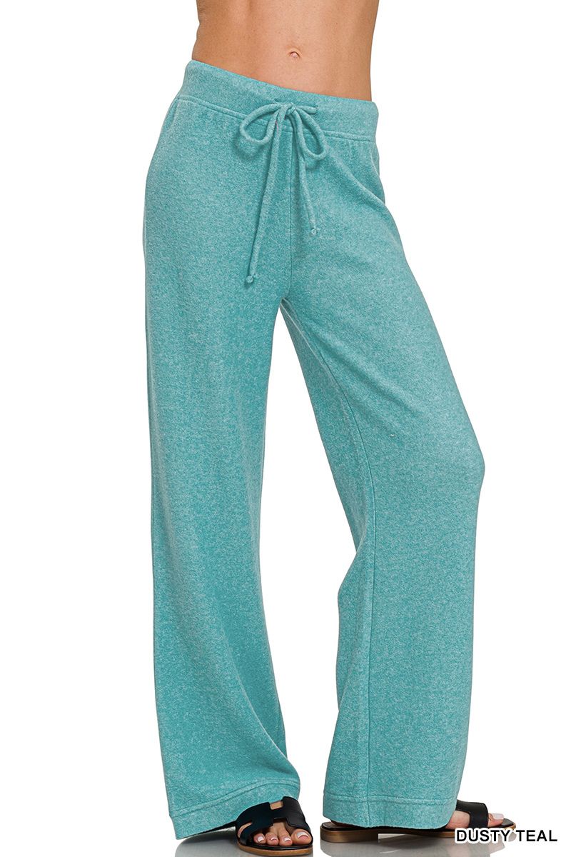 FULL LENGTH SOFT BRUSHED HACCI DRAWSTRING PANTS