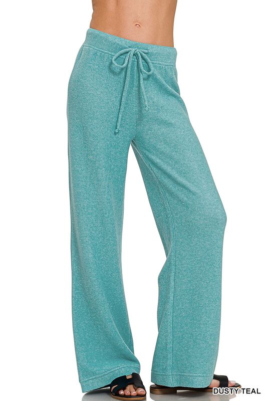 FULL LENGTH SOFT BRUSHED HACCI DRAWSTRING PANTS