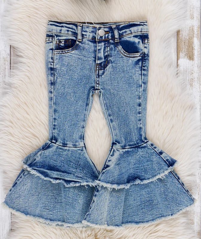 Denim Bell Bottom Pants