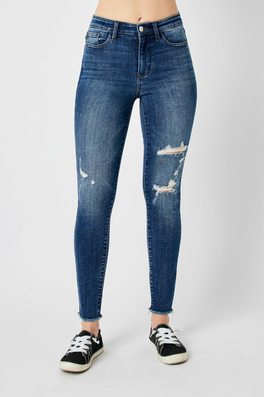 Judy Blue HIGH WAIST SKINNY WITH DESTROY