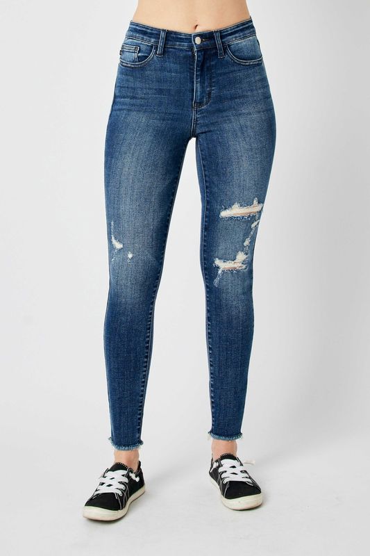 Judy Blue HIGH WAIST SKINNY WITH DESTROY