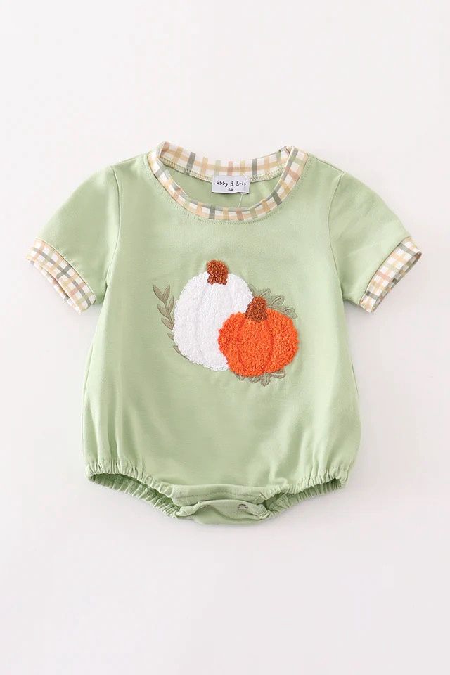 SAGE PUMPKIN FRENCH KNOT BOY BUBBLE