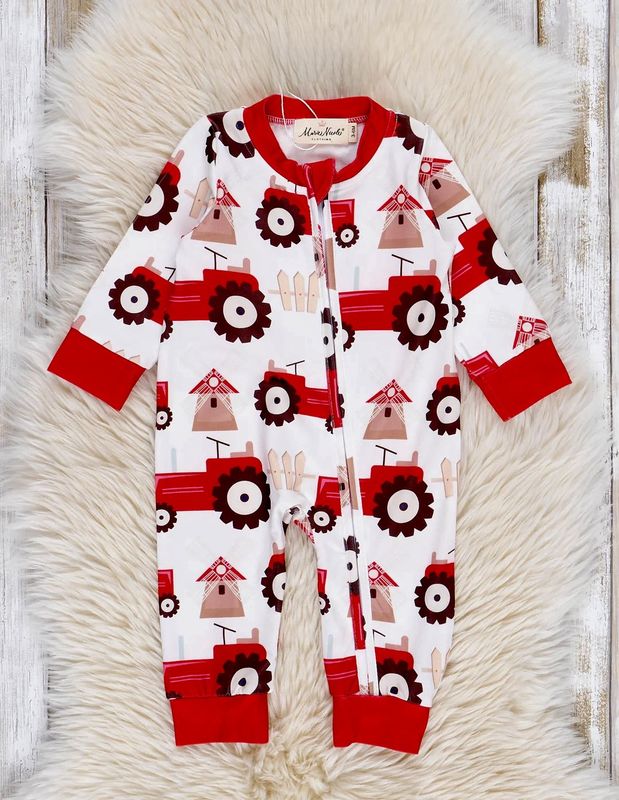 Red Tractor Tales Sleeper Pajamas