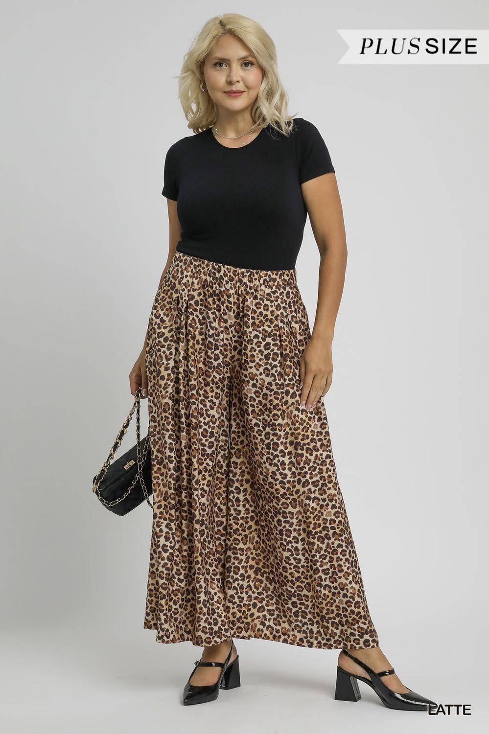 Leopard Print Skirt Pants Plus