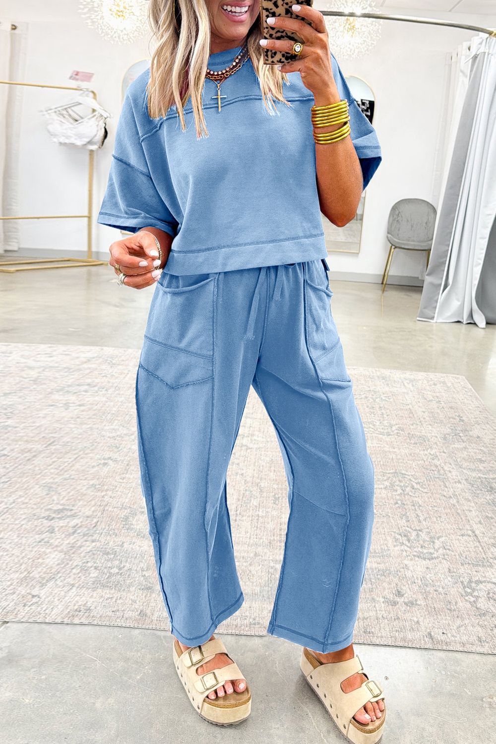 Boxy Tee Pants Set