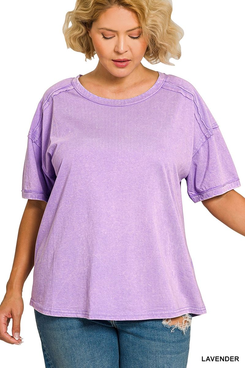 PLUS ACID WASH T-SHIRTS