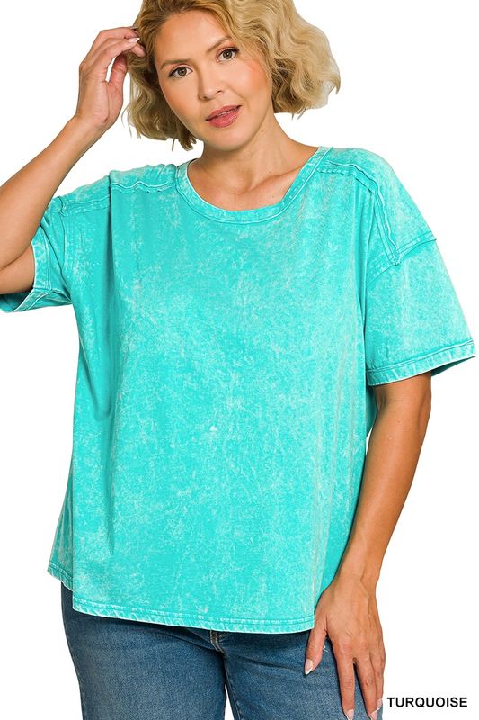 PLUS ACID WASH TEE