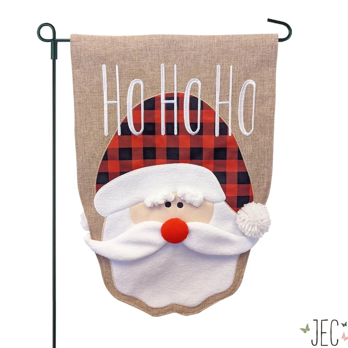 Santa Burlap 2-Sided Garden Flag