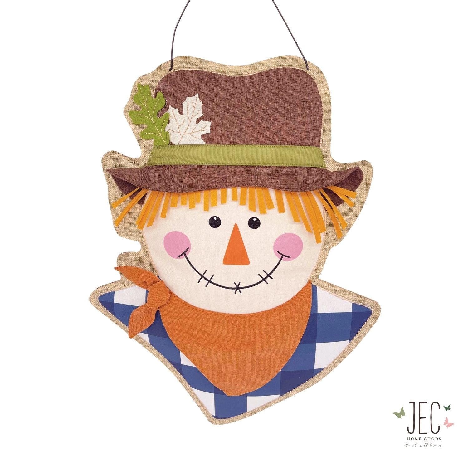 Scarecrow Burlap Wall Hanging Door Hanger