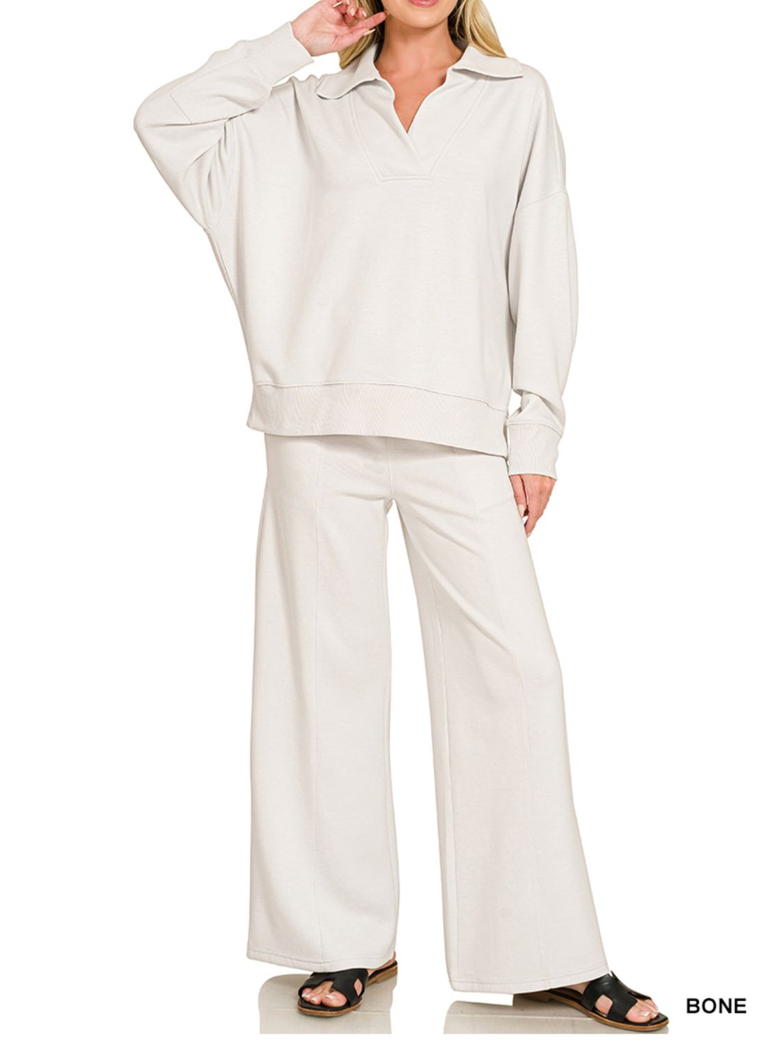 SCUBA COLLARED PULLOVER  PANTS SET
