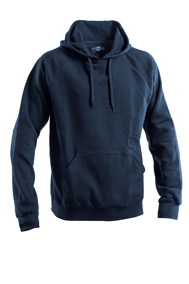 Linea invernale felpa con cappuccio 80% cotone 20% poliestere colore blu - Gruppo P&P