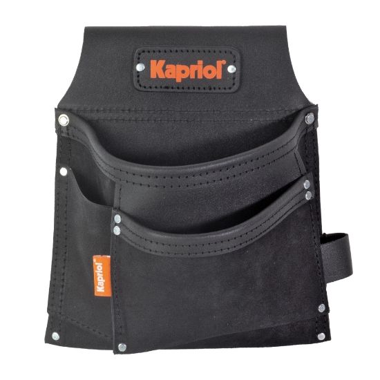 Borsa in pelle nera 3 tasche Kapriol