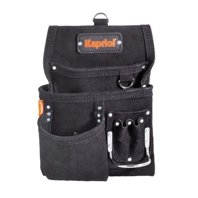 Borsa in pelle nera 5 tasche Kapriol