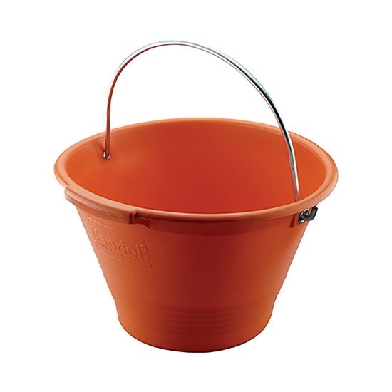 Secchio in plastica arancio da muratore 10 L Kapriol