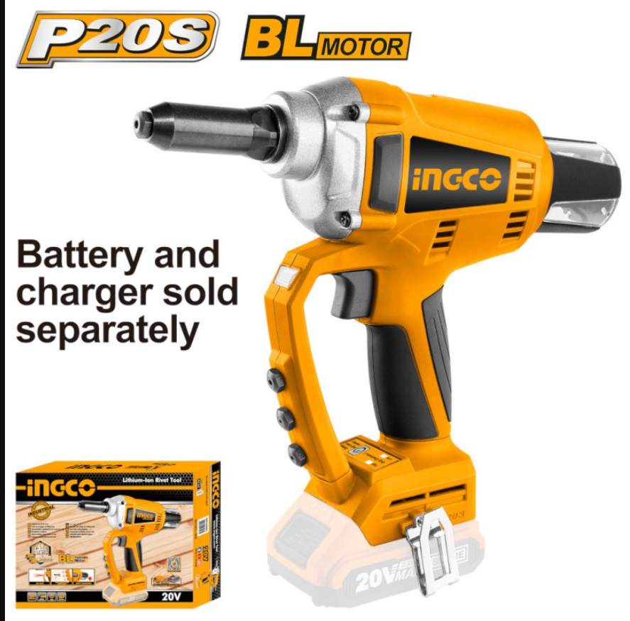 RIVETTATRICE A BATTERIA 20V NUDO - INGCO