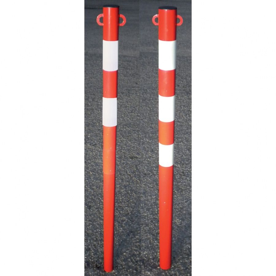 Paletto parapedonale d.48 mm., ht. 120 cm., fasce non rifrangenti