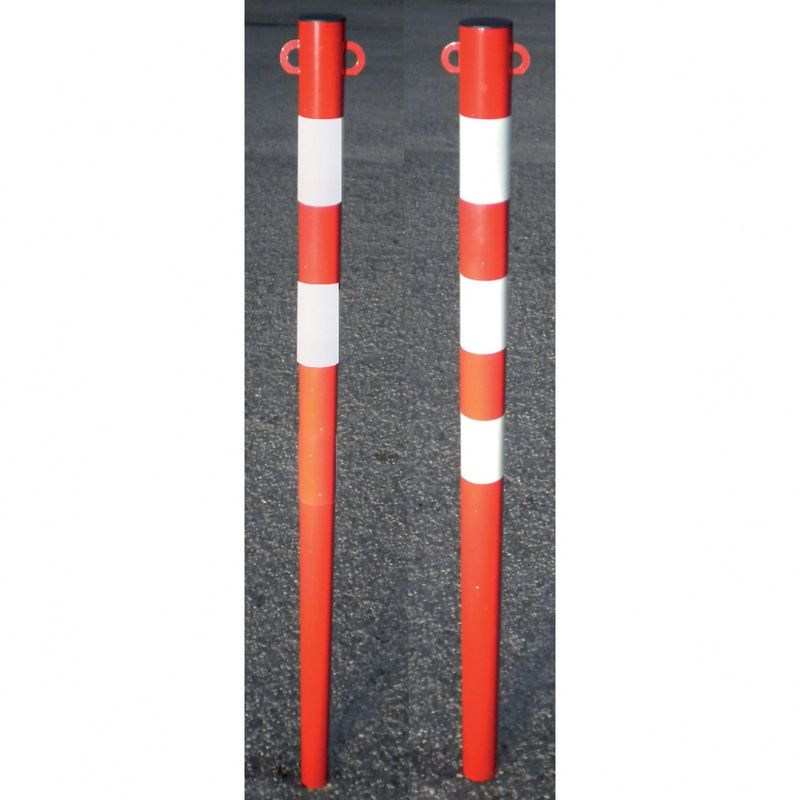 Paletto parapedonale d.48 mm., ht. 120 cm., fasce non rifrangenti