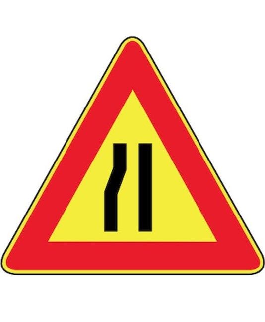 TRIANGOLO "STRETTOIA ASIMMETRICA A SINISTRA " 90 L. R. C1