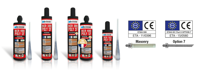 ANCORANTE POLY SF & 2MIXER BOSSONG CARTUCCIA 400ML